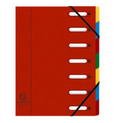 Ordnungsmappe Harmonika 55075E, 1-7, rot, Din A4, 7 F&auml;cher