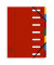Ordnungsmappe Harmonika 55075E, 1-7, rot, A4, 7 F&auml;cher