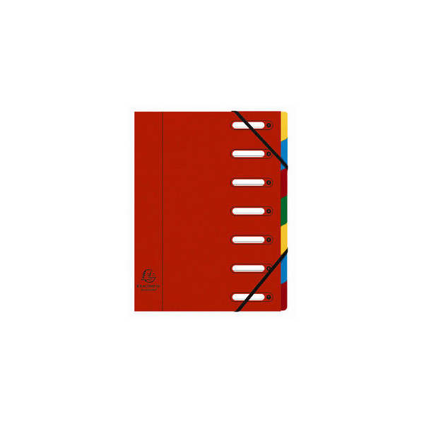 3130630550754 - Ordnungsmappe Harmonika 55075E 1-7 rot A4 7 Fächer 3130630550754 Exacompta