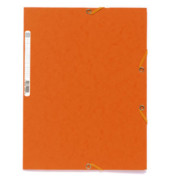 Eckspannmappe 55504E, A4 orange Karton 400g, mit 3 Einschlagklappen