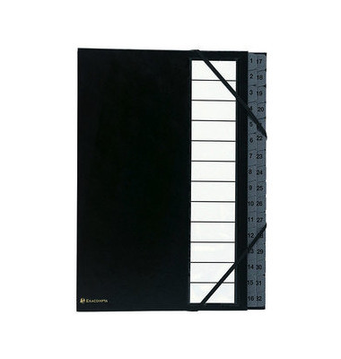 ORDONATOR mit Reg.-taben 1-32 schwarz 24x32,5cm