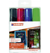 Windowmarker Kreidemarker, 4090-4999, Etui, 4-farbig sortiert, 4-15mm, Keilspitze
