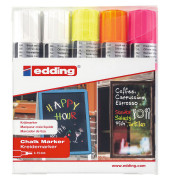 Kreidemarker-Set Kreidemarker, 4090-5999, Etui, 4-farbig sortiert, 4-15mm, Keilspitze