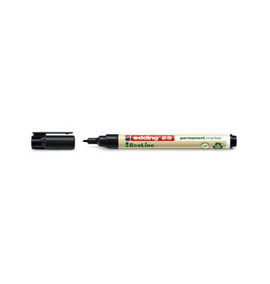 Permanentmarker 25 EcoLine, 4-25001, St&uuml;ck, schwarz, 1mm Rundspitze