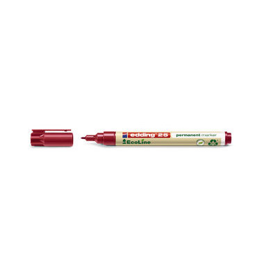 Permanentmarker 25 EcoLine, 4-25002, St&uuml;ck, rot, 1mm Rundspitze