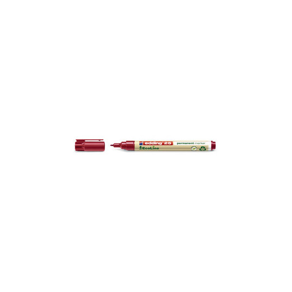 4004764971596 - edding ecoline E-25 Permanentmarker Rundspitze 1 mm Rot Nachfüllbar