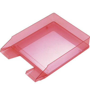 Briefablage Economy H23615 A4 / C4 rot-transparent stapelbar Briefablage Economy H23615 A4 / C4 rot-transparent stapelbar