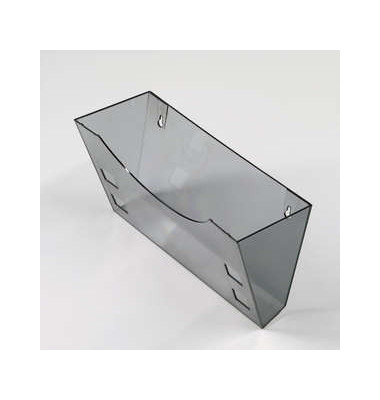 Wandhalter A4 Prospekthalter grau/transparent Wandhalter A4 Prospekthalter grau/transparent