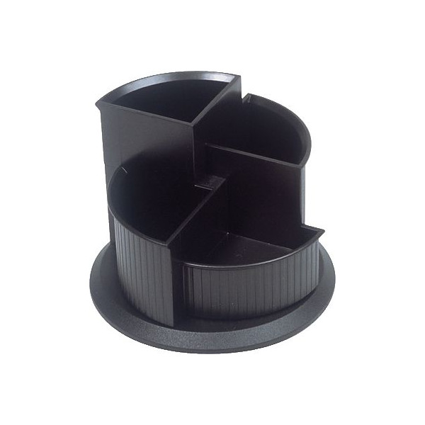 4012086043099 - Multiköcher drehbar 112mm hoch schwarz 150 mm Dm 4Kammern 4012086043099 Helit