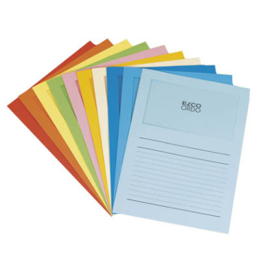 Sichtmappen Ordo classico 29488.00, A4 farbig sortiert Recyclingpapier 120g