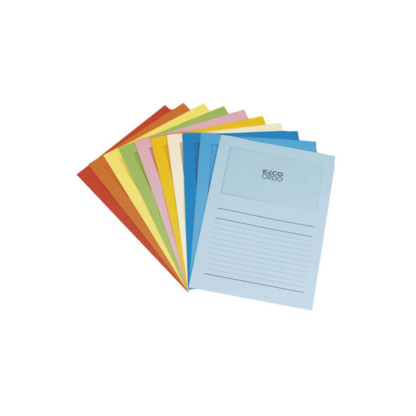 7610425974003 - Sichtmappen Ordo classico 2948800 A4 farbig sortiert Recyclingpapier 120g 7610425974003 100 Stück