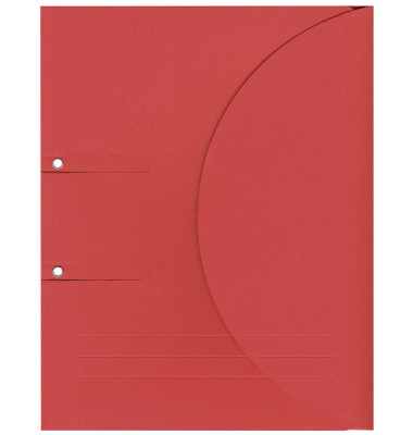Ablagemappe Ordo collecto, int.rot mit Seitenfalte 10mm, 2 Ösen und
