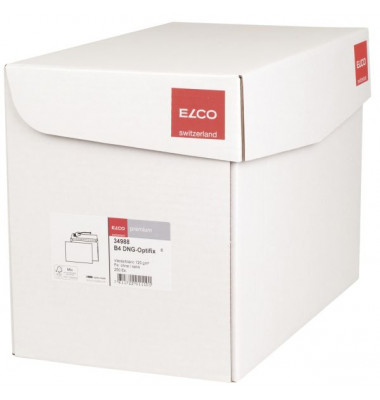 Versandtaschen Premium 34988, B4, ohne Fenster, haftklebend, lange Seite offen, 120g, weiß