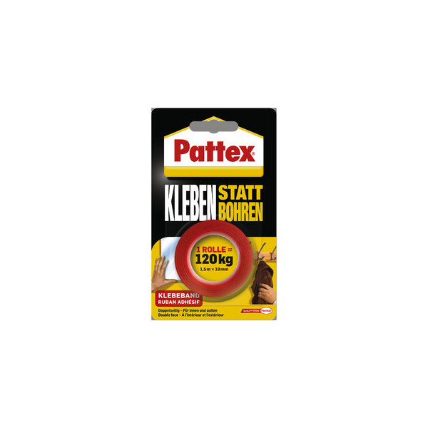 4015000401883 - Montageband Kleben statt Bohren weiß 19mm x15m bis 120Kg 4015000401883 150 Zentimeter