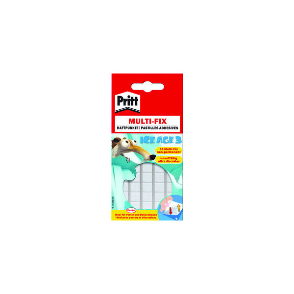 24 Stück Pritt Klebepads 9H PGP55 Multi-Fix, 55 Stück, 10x9mm (BxL), wiederablösbar 4015000402088 Pritt 65 Stück