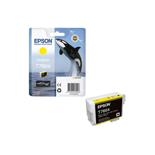 Epson Druckerpatrone T7604 C13T76044010 (kompatibel zu Epson T7604), gelb, ca. 2100 Seiten 8715946539096 Epson
