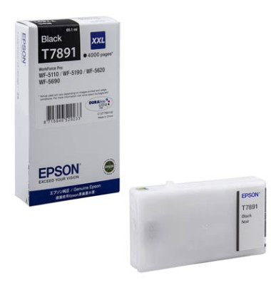 Druckerpatrone T7891XXL C13T789140 (kompatibel zu Epson T7891), schwarz, ca. 4000 Seiten