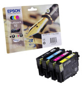 Druckerpatrone 16 / T1626 C13T16264012 (kompatibel zu Epson T6126), schwarz/cyan/magenta/gelb, ca. 1x 175 Seiten schwarz, ca. 3 
