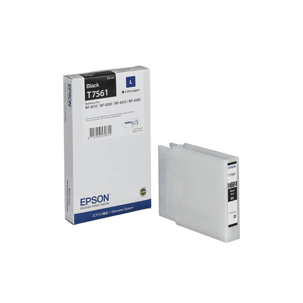 Epson Druckerpatrone T7561L C13T756140 (T7561), schwarz, ca. 2500 Seiten 0095205613988 Epson