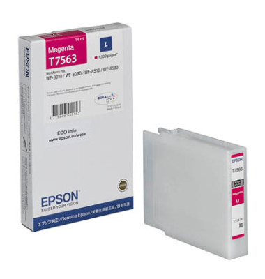 Tintenpatrone T7563 L magenta für WorkForce WF-8010DW, WF-8090DW,