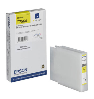 Druckerpatrone T7564L C13T756440 (T7564), gelb, ca. 1500 Seiten