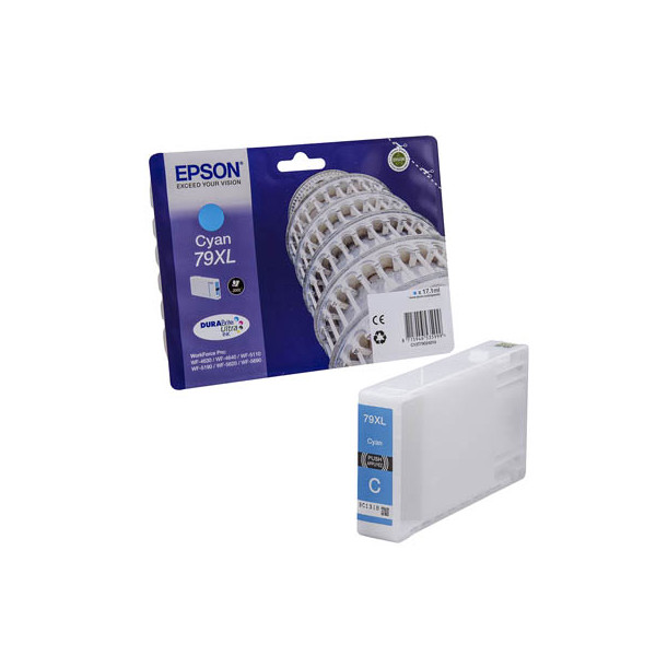 8715946535999 - C13T79024010 79XL Tintenpatrone cyan 2000 Seiten Inhalt 171 ml für WorkForce Pro WF-4630 DWF 5100 Series 5110 DW 5190 DW 5600 Series 5620 DWF 5690 DWF WorkForce Pro WF-4630 DWF 5100 Series 5110 DW 5190 DW 5600 Series 5620 DWF 5690 DWF