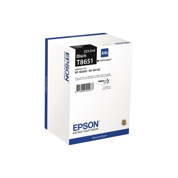 8715946544977 - C13T865140 T8651 Tintenpatrone schwarz 10000 Seiten 221ml für WF-M 5000 WF-M 5000
