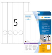 selbstklebende Rückenschilder Movables 10175 weiß schmal/lang 297x38mm wiederablösbar 