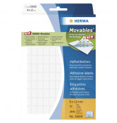 Etiketten Movables 10600 weiß 8x12mm (BxH) wiederablösbar 3840 Stück