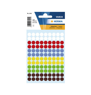 Markierungspunkte 1831 farbig sortiert Ø 8mm