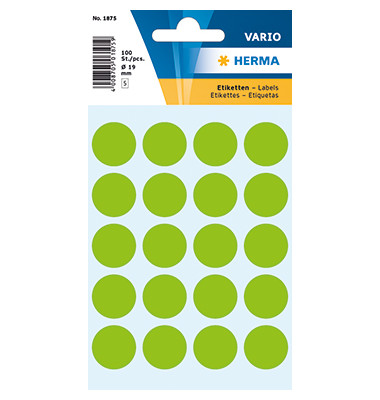 Markierungspunkte Vario 1875, gr&uuml;n, &Oslash; 19mm