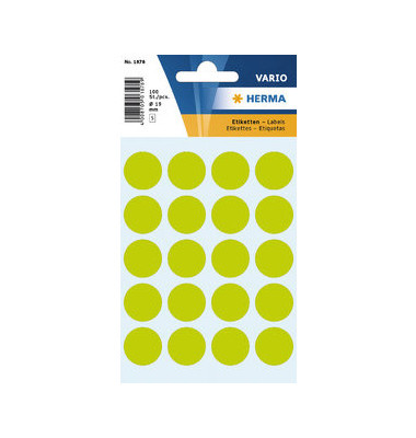 Markierungspunkte Vario 1878, leuchtgr&uuml;n, &Oslash; 19mm