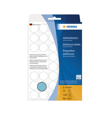 Markierungspunkte 2253 blau Ø 19mm 1280 Stück Markierungspunkte 2253 blau Ø 19mm 1280 Stück