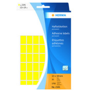 Etiketten 2341, gelb, 12x18mm, rechteckig