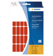 Etiketten 2352, rot, 12x30mm, rechteckig