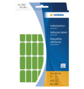 Etiketten 2355, gr&uuml;n, 12x30mm, rechteckig