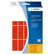 Etiketten 2412, rot, 20x50mm, rechteckig