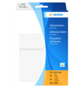 Universaletiketten Vielzweck-Etiketten 2570 weiß rechteckig 74x105mm permanent 64 Stück 