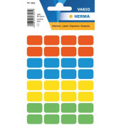 3631 Vielzwecketiketten farbig sortiert 12x19 mm Papier matt