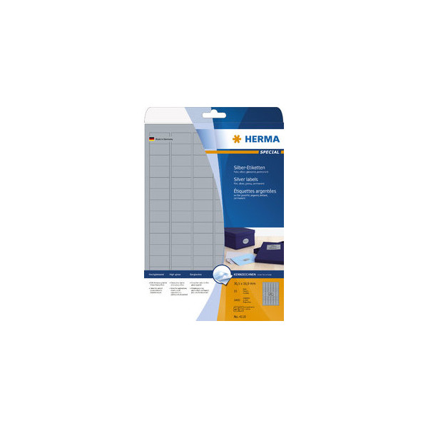 4008705041102 - Typenschild Etiketten SILBER 4110 305 x 169 mm Folie wetterfest strapazierfähig 4008705041102 2400 Stück
