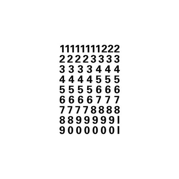 4008705041591 - Zahlenetiketten 0 - 9 transparent Folie schwarz 10 mm hoch 4159 4008705041591 71 Stück