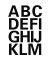 Buchstaben A-Z Folie schwarz 25mm 4167