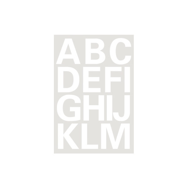 4008705041690 - 10 x HERMA Buchstaben 25mm A-Z selbstklebend Folie wetterfest weiß VE=