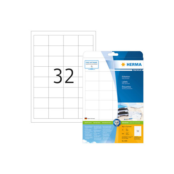 4008705042000 - 3x33 Etiketten Prem Etiketten  483x338 25 Blatt DIN A4 800 Stück   4200 4200 4008705042000