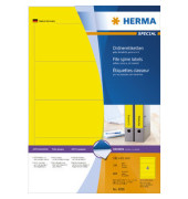 R&uuml;ckenschilder Special 4296, gelb, breit/kurz, 61x192mm, selbstklebend, permanent 