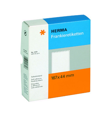4324 Frankieretiketten 165 x 41 mm weiß 540 Stück 4324 Frankieretiketten 165 x 41 mm weiß 540 Stück
