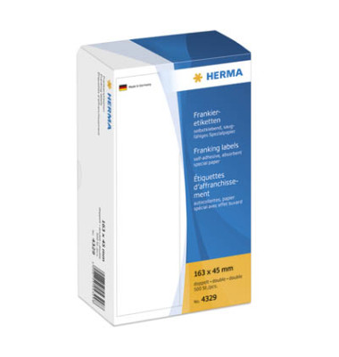 4329 Frankieretiketten 163 x 45 mm weiß 500 Stück 4329 Frankieretiketten 163 x 45 mm weiß 500 Stück