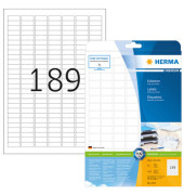Etiketten Premium 4333, weiß 25,4x10mm, rechteckig, 
