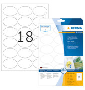 Etiketten Special 4358, weiß 63,5x42,3mm, oval, 