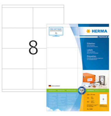 Etiketten Premium 4426, weiß 105x70mm, rechteckig, 